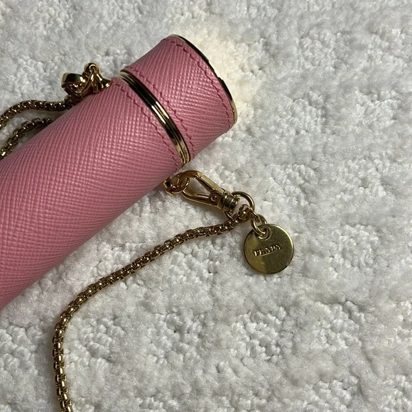 Prada chain lipstick holder